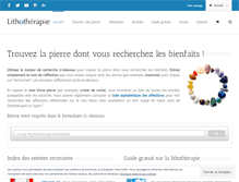 Tablet Screenshot of lithotherapie.net